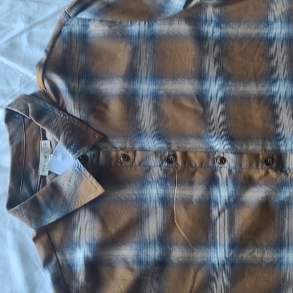 Plaid dress long sleeve button drop waist NWT  PROMESA - Picture 2 of 9